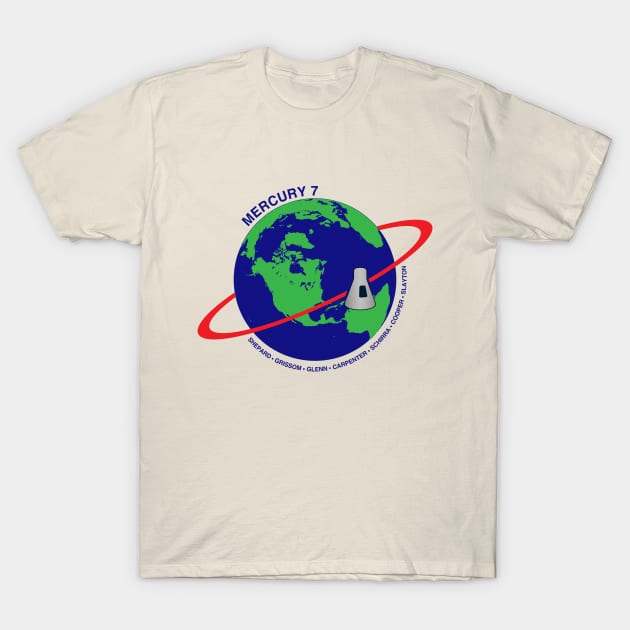 Mercury 7 (Light) T-Shirt by GloopTrekker